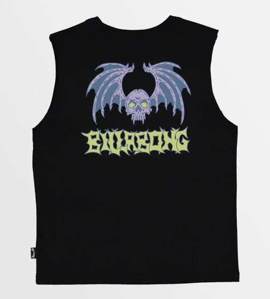 Billabong Youth Afterlife Muscle Top in colour black back veiw