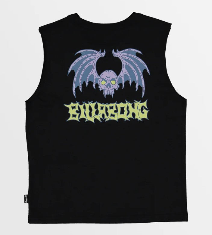 Billabong Groms Afterlife Muscle Top in colour black back veiw