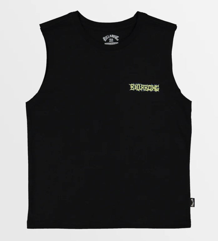 Billabong Groms Afterlife Muscle Top in colour black front veiw