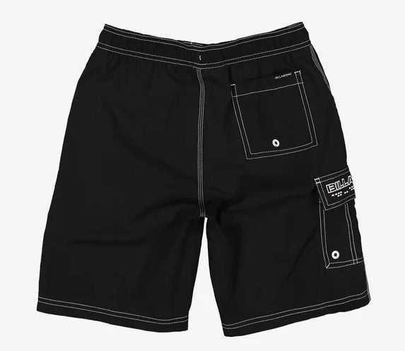Billabong Groms Throw On 13" Boardshorts in black from rear