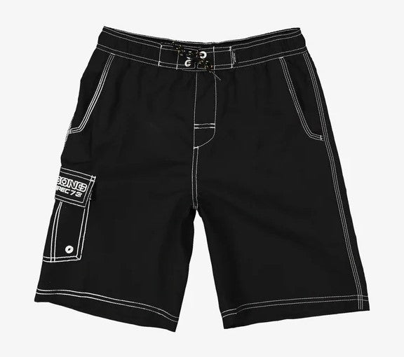 Billabong Groms Throw On 13" Boardshorts in black from front