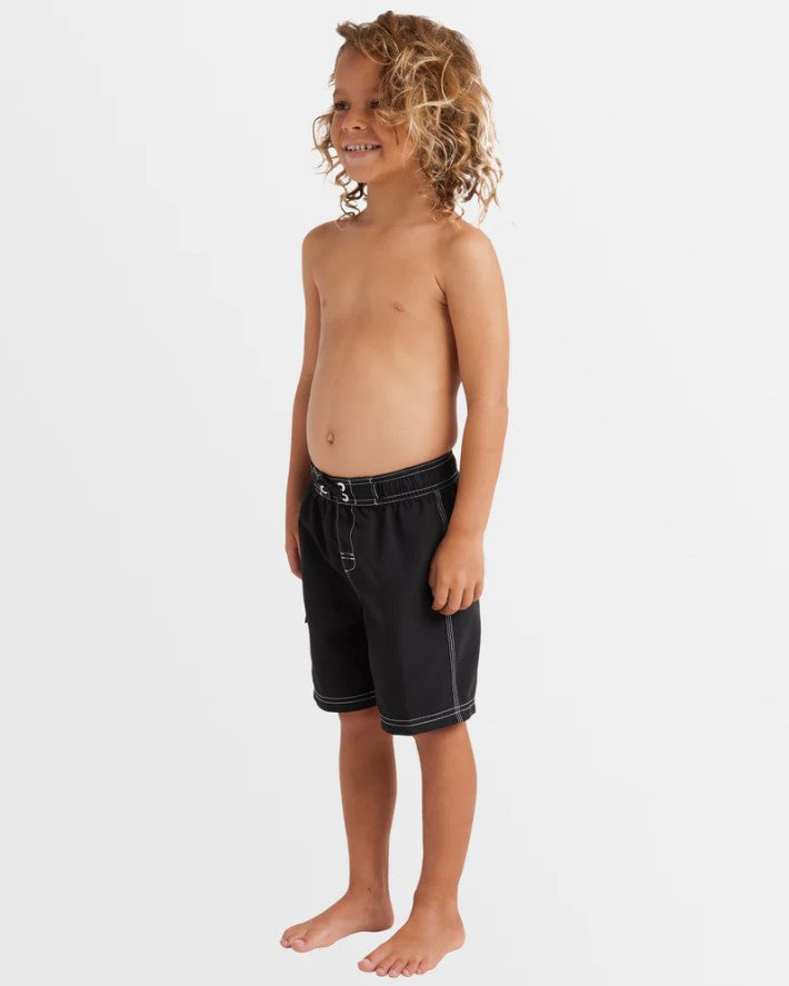 Billabong Groms Throw On Boardshorts in black from side