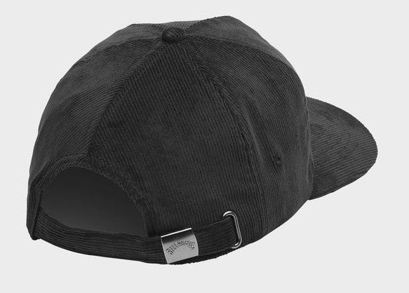 Billabong Heritage Snapback Cap in black corduroy from rear