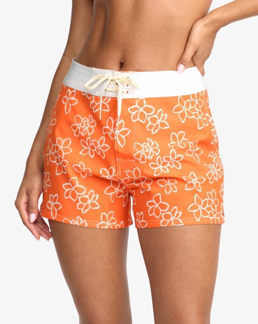 Billabong Josie Have It All 2" Boardshorts in orange pop colour from front