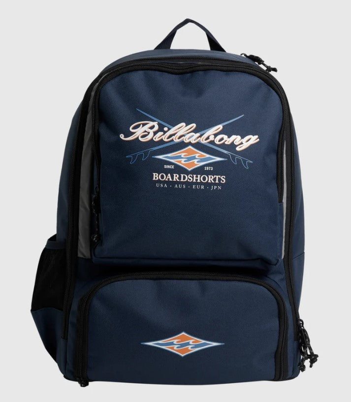 Billabong Juggernaught Backpack in navy from front