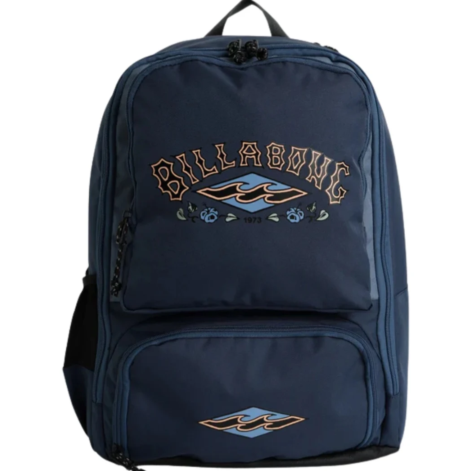 Billabong Juggernaught 30 Litre Backpack in dark denim from the front