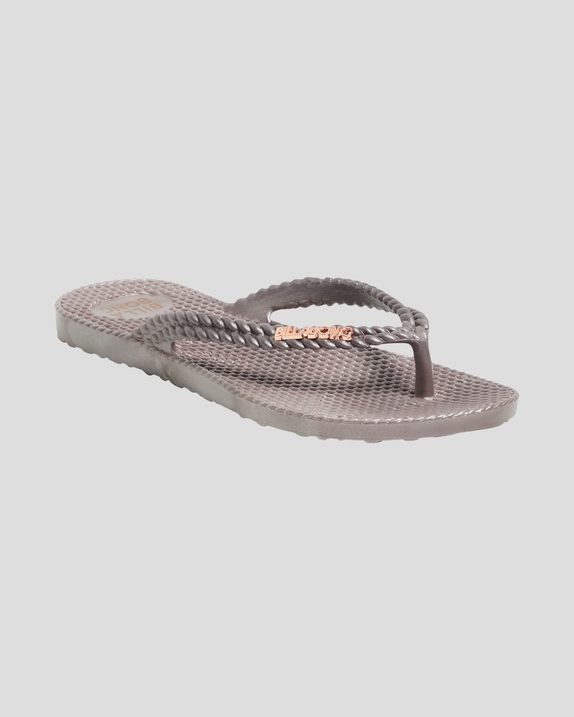 Billabong Kick Back Metallic Jandals in matallic coco colourway