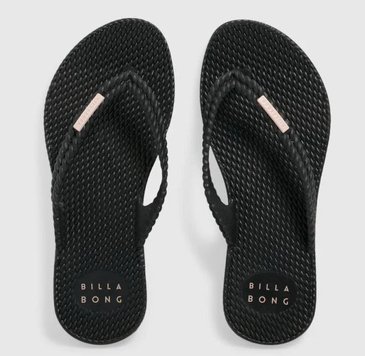 Billabong Kicks Girls Thongs/Jandals in black colourway