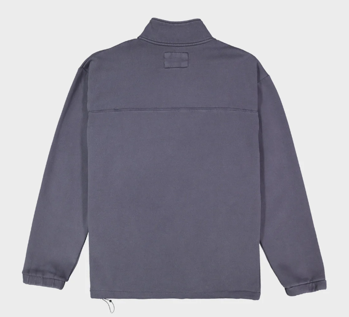 Billabong King Prawn 1/4 Zip Men's Crew in graystone from rear