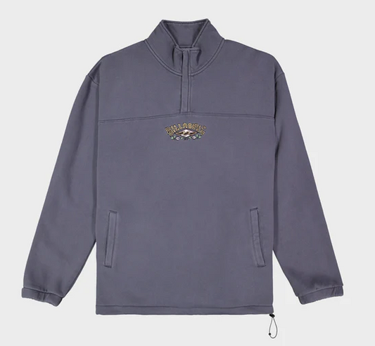 Billabong King Prawn 1/4 Zip Men's Crew in graystone from front