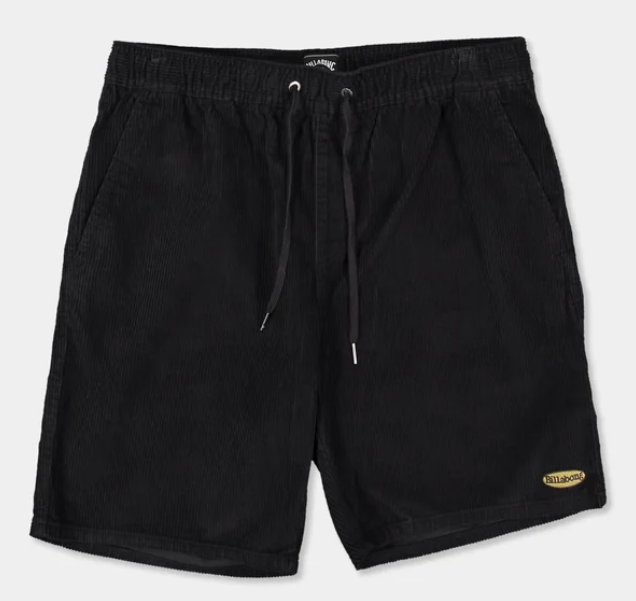 Billabong Larry Cord 19" Walkshorts in char colourway flatlay from front