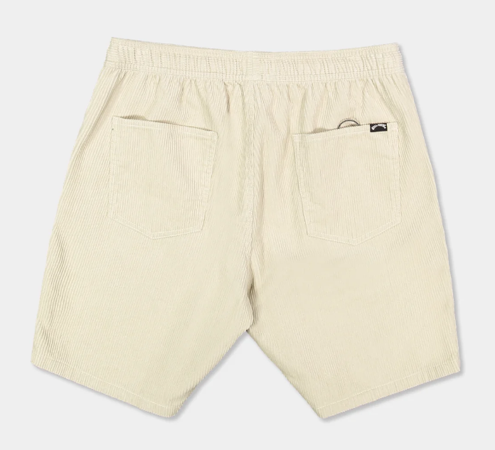 Billabong Larry Cord 19" Walkshorts
  in stone flatlay from rear
