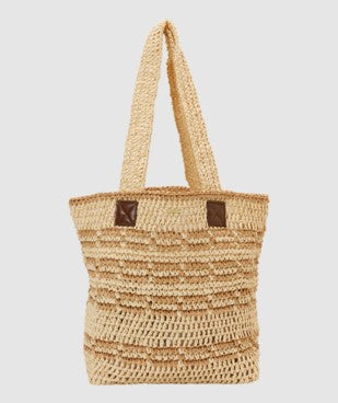 Billabong Live In The Sand Straw Bag in natural colourway