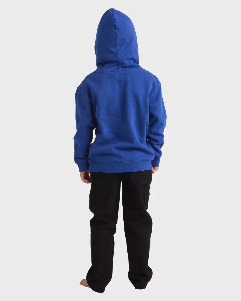 Billabong Og Script Pop Hoodie in colour dark colbalt back view on model