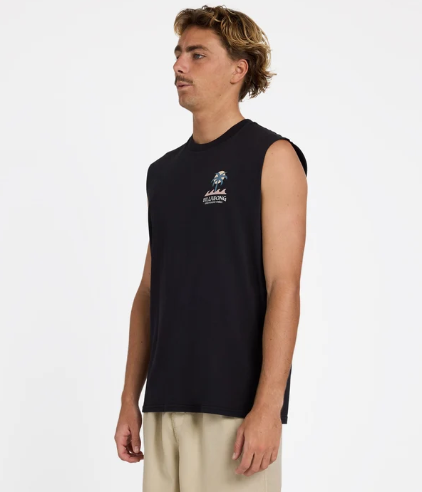 Billabong Portal Muscle Top in black from the side