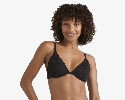 Billabong Summer High Reece D/DD Bikini Top in black from front