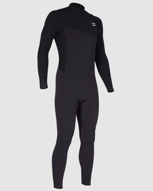 Billabong Revolution Natural 4/3mm Wetsuit in black from front