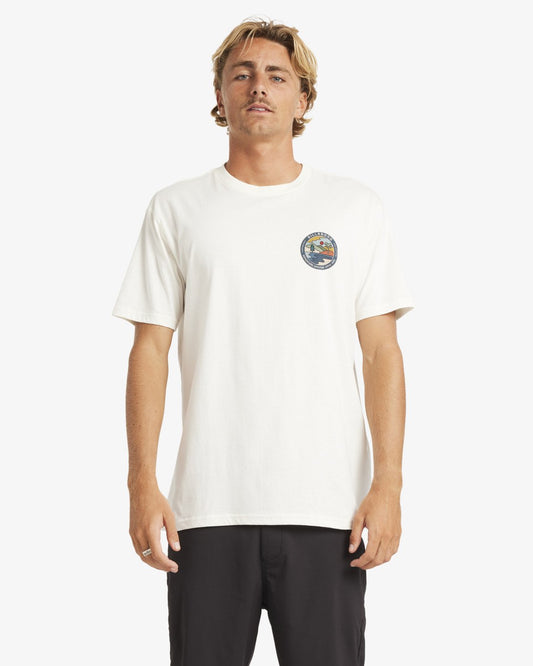 Billabong Rockies Adiv Men's T-Shirt in off white from the front