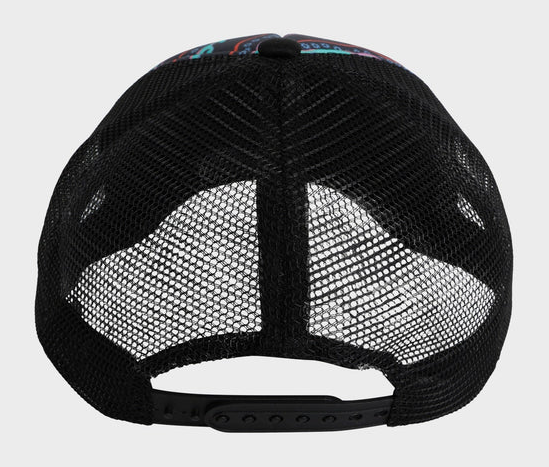 Billabong Sea Level Girls Trucker Cap showing black mesh back