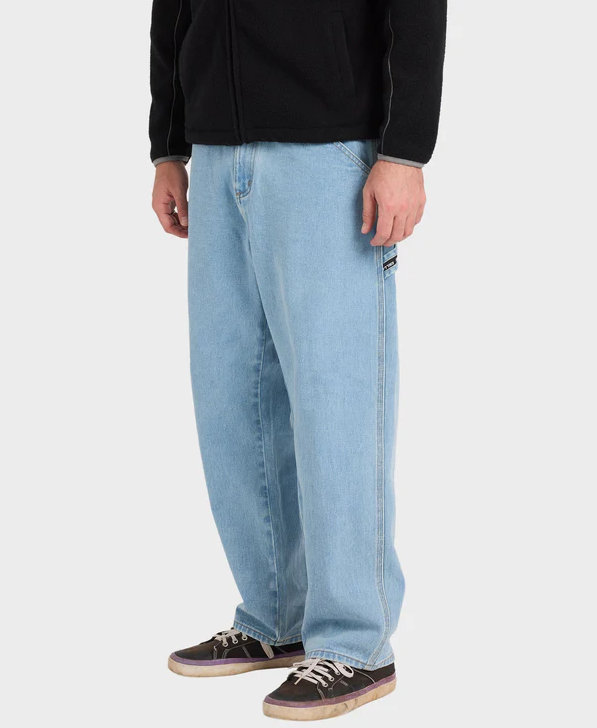 Billabong Smoko Men's Denim Carpenter Jeans in stone blue from side