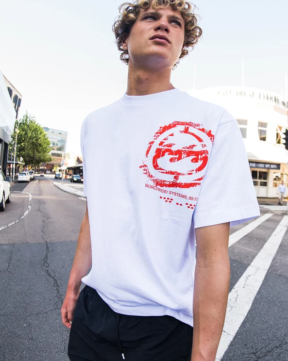 Billabong Spec Blast Men's T-Shirt in white on model from front