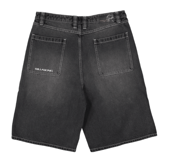 Billabong Spec Men's 23" Denim Shorts in black from the rear