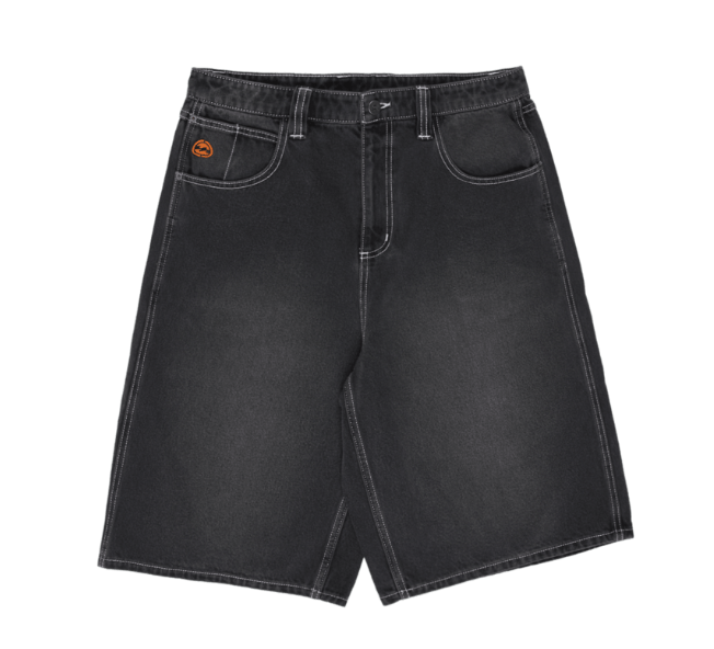 Billabong Spec Men's 23" Denim Shorts in black from the front
 