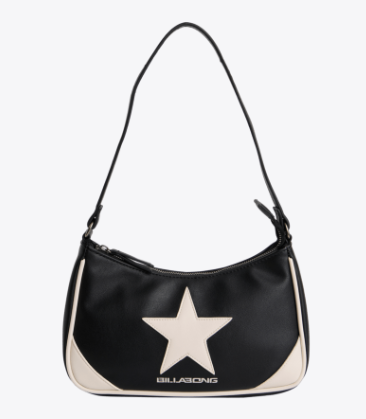 Billabong Starsurfer Shoulder Purse in black with white detailing