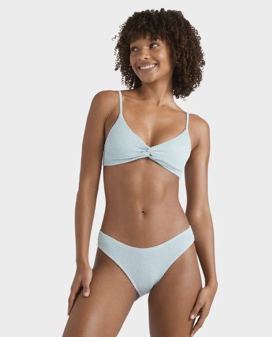 Billabong Summer Hi Mika Bralette with Bondi Pant Bikini in sky blue on model from front