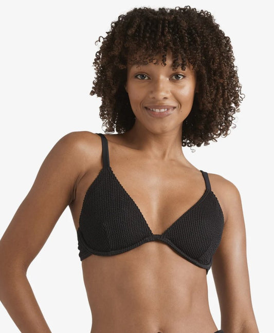 Billabong Summer Hi Reese DD w Bondi Pant Bikini Set  in black showing top on model