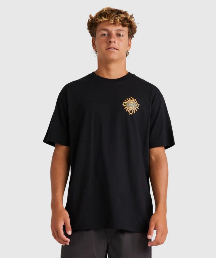 Billabong Sun Up Tee in black from front