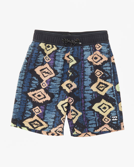 Billabong Groms Sundays Layback Shorts in harbour colourway