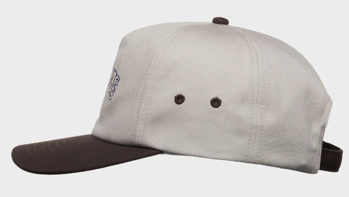Billabong Throwback Strapback Cap in silver with black peak from left side