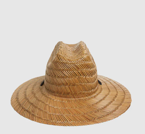 Billabong Tides Print Straw Hat in brown back
