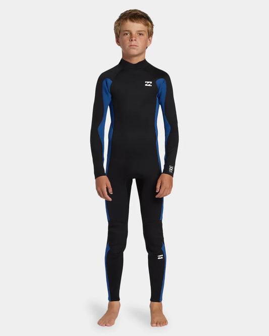 Billabong Youth Foil 4/3mm GBS BZ Wetsuit front veiw on model