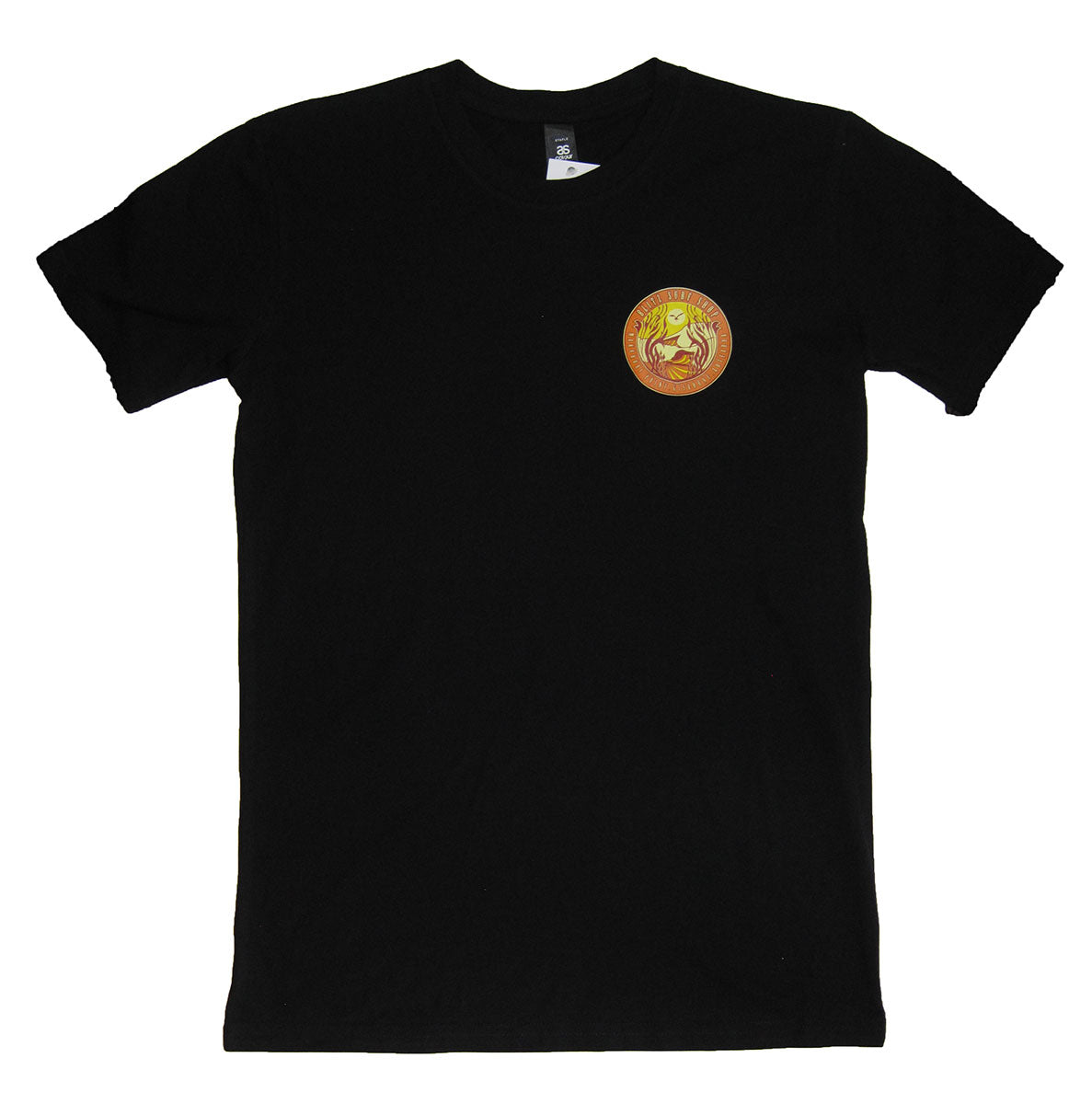 MAKORORI POINT TEE in black from front