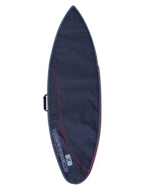 O & E Compact Day 7'0 Surfboard Cover in black and red