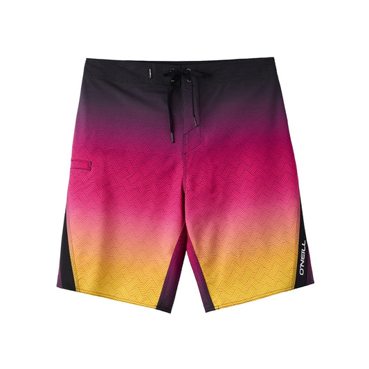 O'Neill Boys Superfreak 17" Boardshorts in fuschia colourway from front