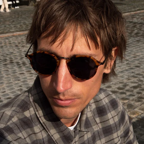 CHPO Brand Club Sunglasses -Leopard colour frames on model