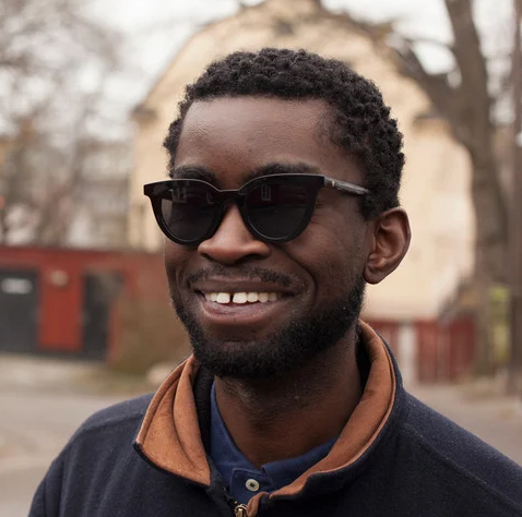 CHPO Brand Langholmen Sunglasses in black on model