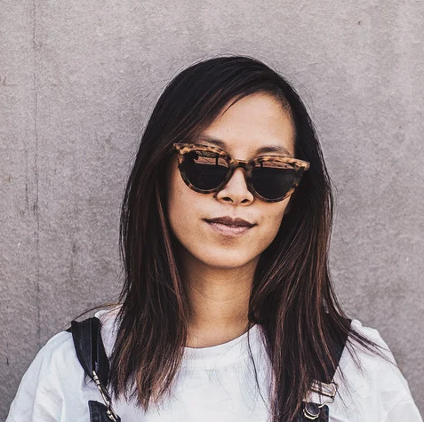 CHPO Brand Langholmen Sunglasses in leopard colourway on female model