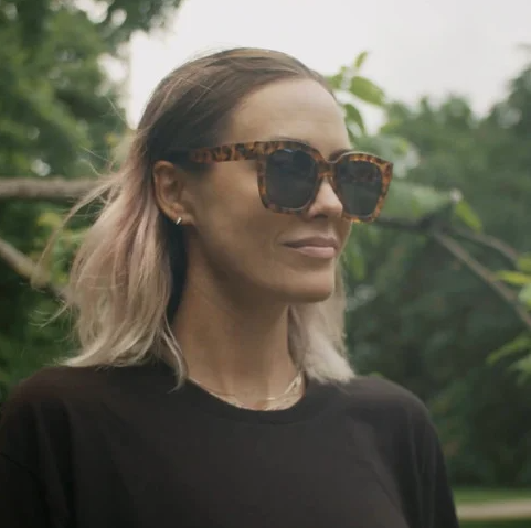 CHPO Brand Marais X Sunglasses - leopard on model