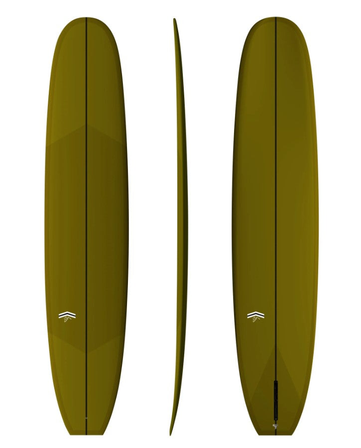 Thunderbolt CJ Nelson 9'3 Sprout 2.0 Longboard in dark gold colourway