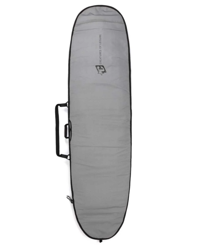 Creatures of Leisure 7'1 Funboard Icon Lite Boardbag in silver and black