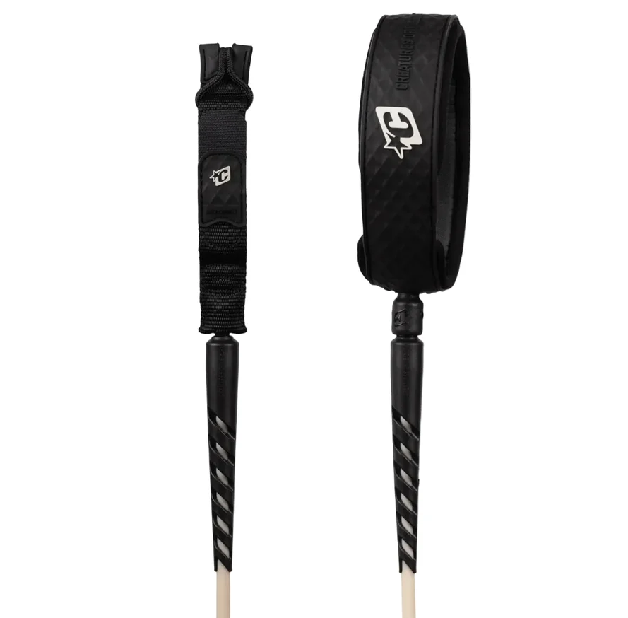 Creatures of Leisure 9' Longboard Standard Duty Knee Leash bone black