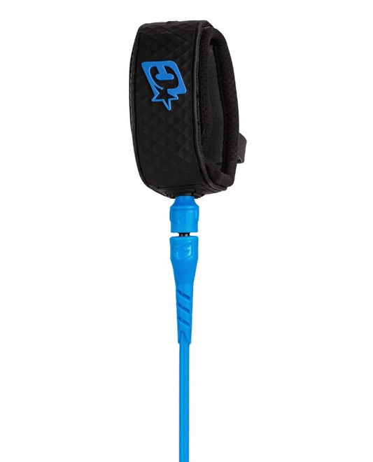 Creatures of Leisure Reliance Pro 7' Surfboard Leash in royal blue with black cuff