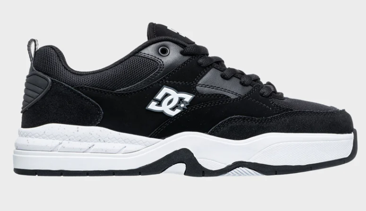 DC Shoes Ascend Men's Skate Shoes in black and white colourway from the side