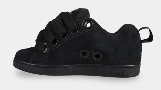 DC Shoes Women's Court Graffik Puff Shoes in black back from the inside