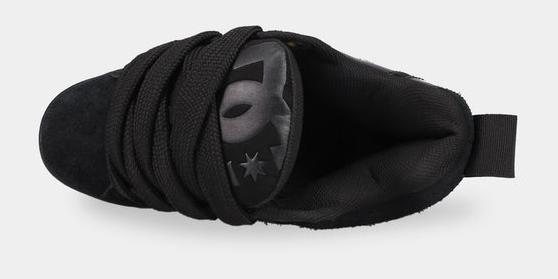 DC Shoes Women's Court Graffik Puff Shoes in black back showing it from above