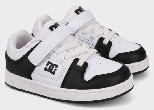 DC Shoes Toddler Manteca Velcro Shoes  in black and white colourway